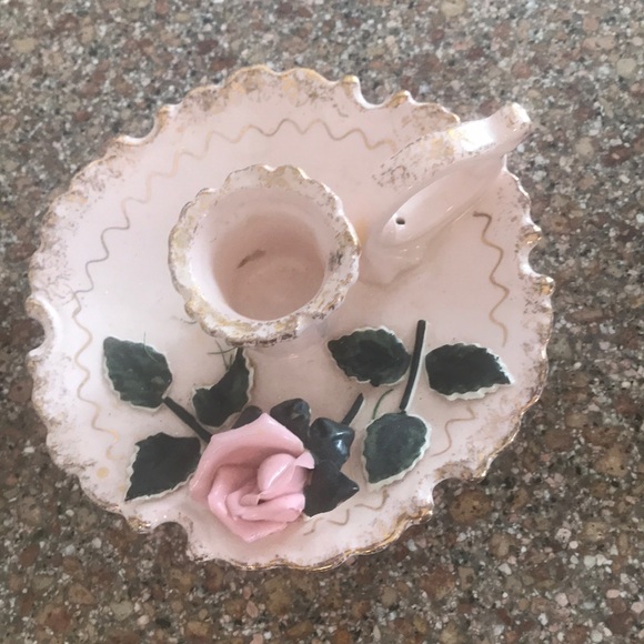 Accents Vintage Pink Ceramic Candle Holder Poshmark